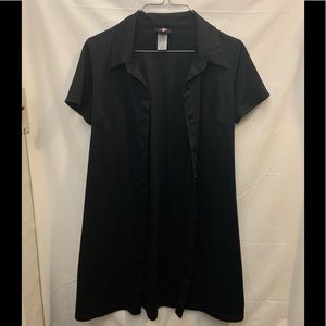 Black short sleeve tunic top